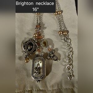 BRIGHTON Elegant Silver and Gold Pendant Necklace